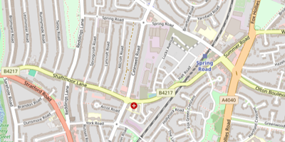 Map of delivery area